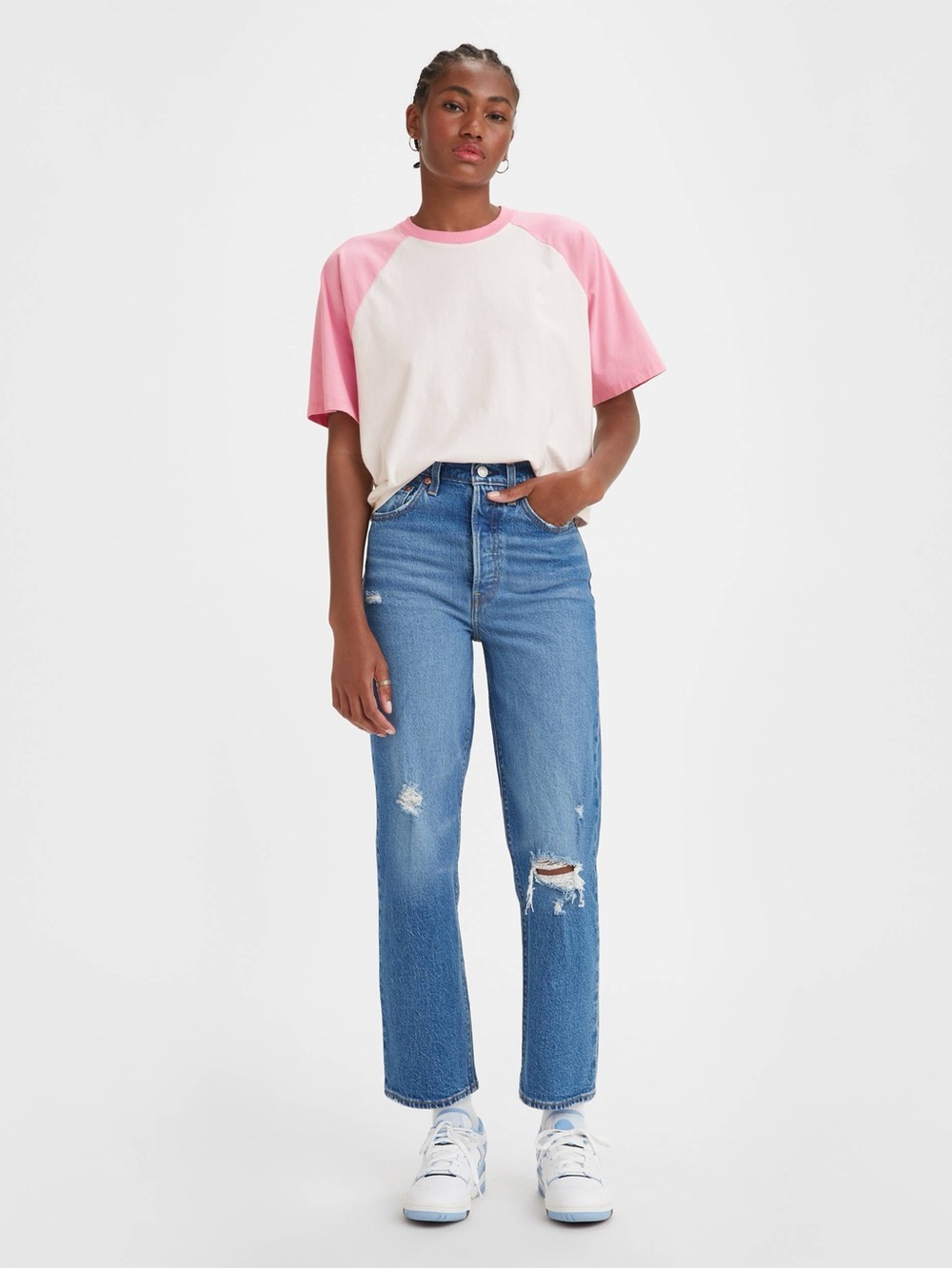 LEVI’S • Ribcage Straight Ankle Jean in Jive Tribe